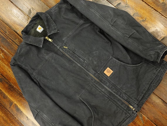 Vintage Carhartt Sherpa Lined Work Jacket Size Lar