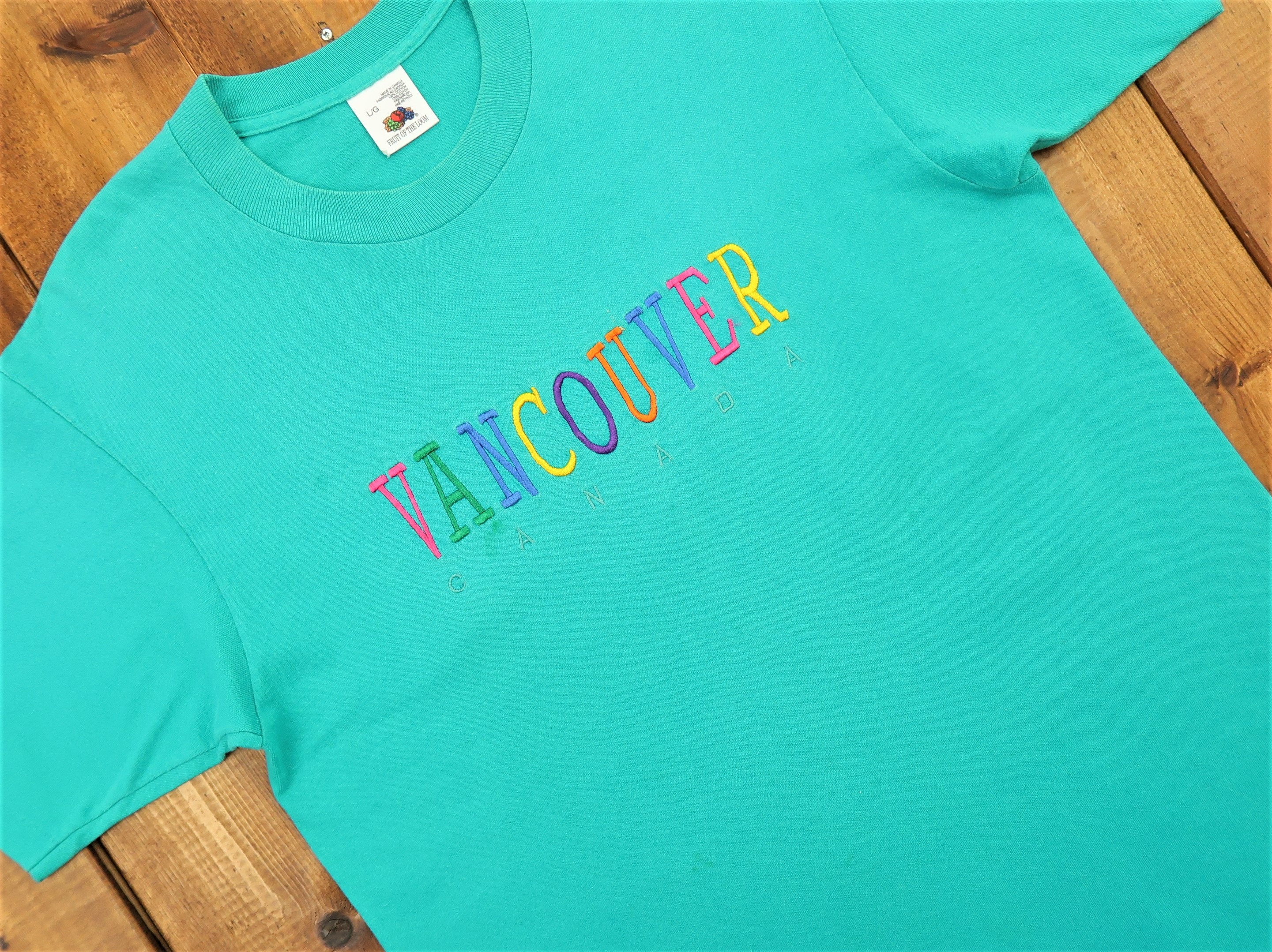 Vintage Vancouver Canada Embroidered TShirt Women's Size Etsy