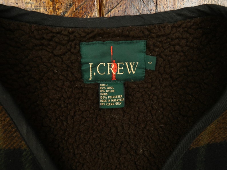 Vintage J Crew Wool Vest Size Large Z4