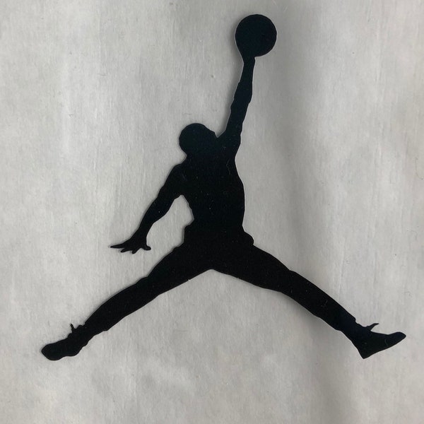 Iron on Decal Jordan Jumpman - Michael Jordan Vinyl Sticker - Heat Transfer Vinyl Iron-on Applique