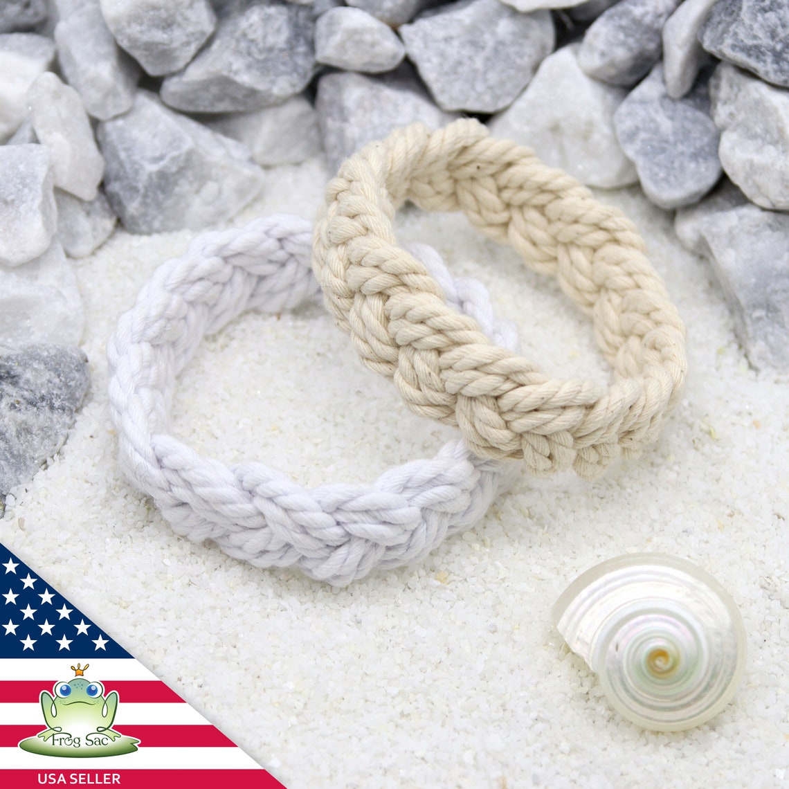 2 Sailor Knot Bracelets Nautical Knot Rope Bracelets Natural Etsy