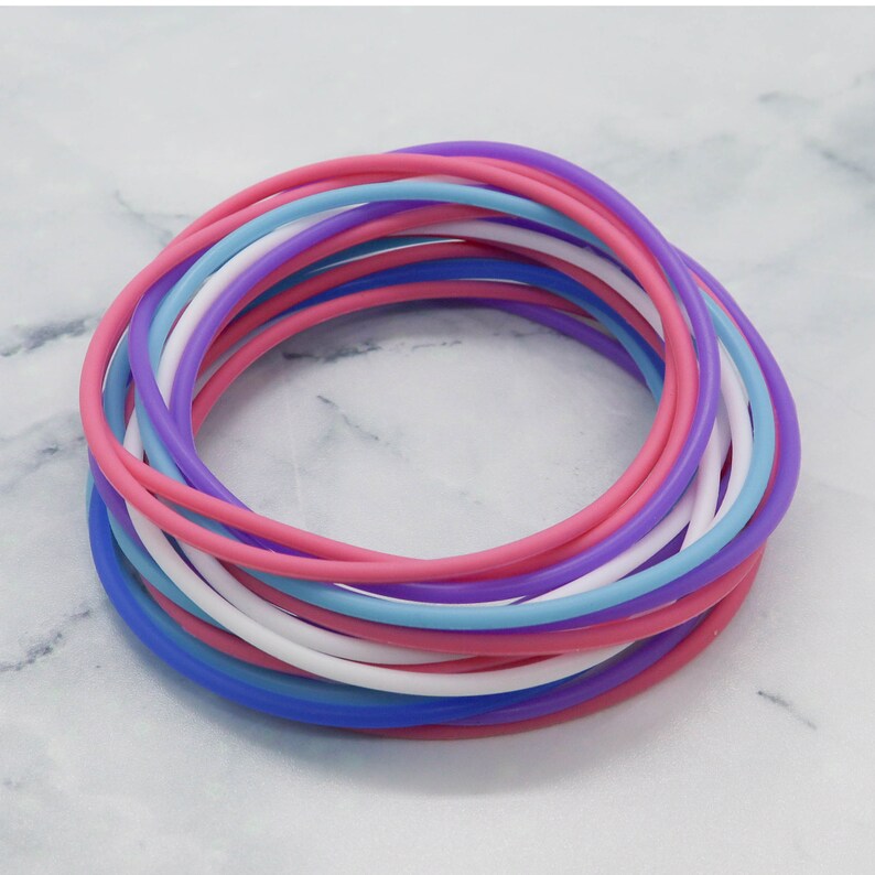 72 PCS Silicone Jelly Bracelets for Girls & Women Stretch Etsy