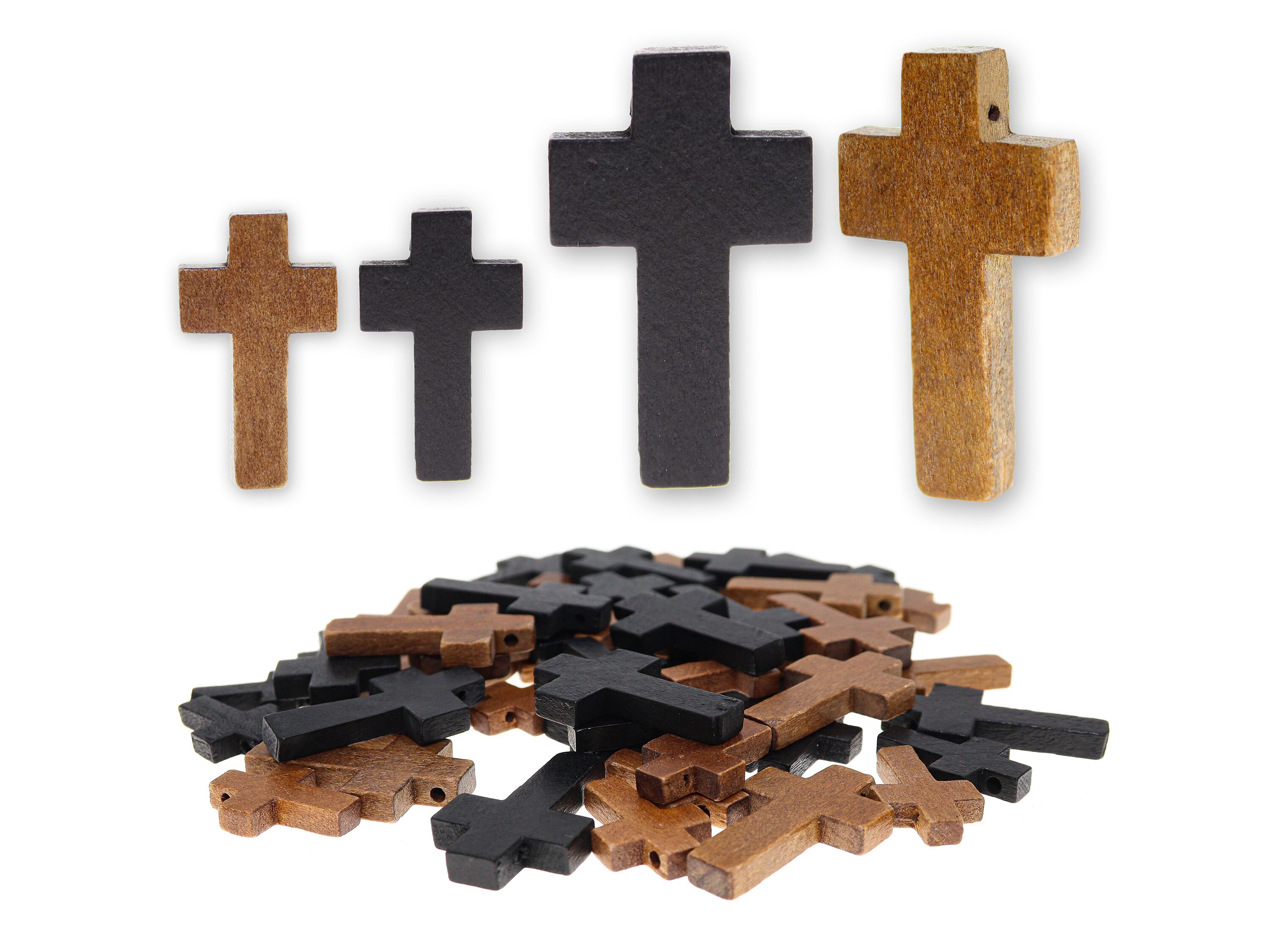 2x Easter Unfinished Wood Crosses for Crafts Table Displays Home Decor  7.9x15.5