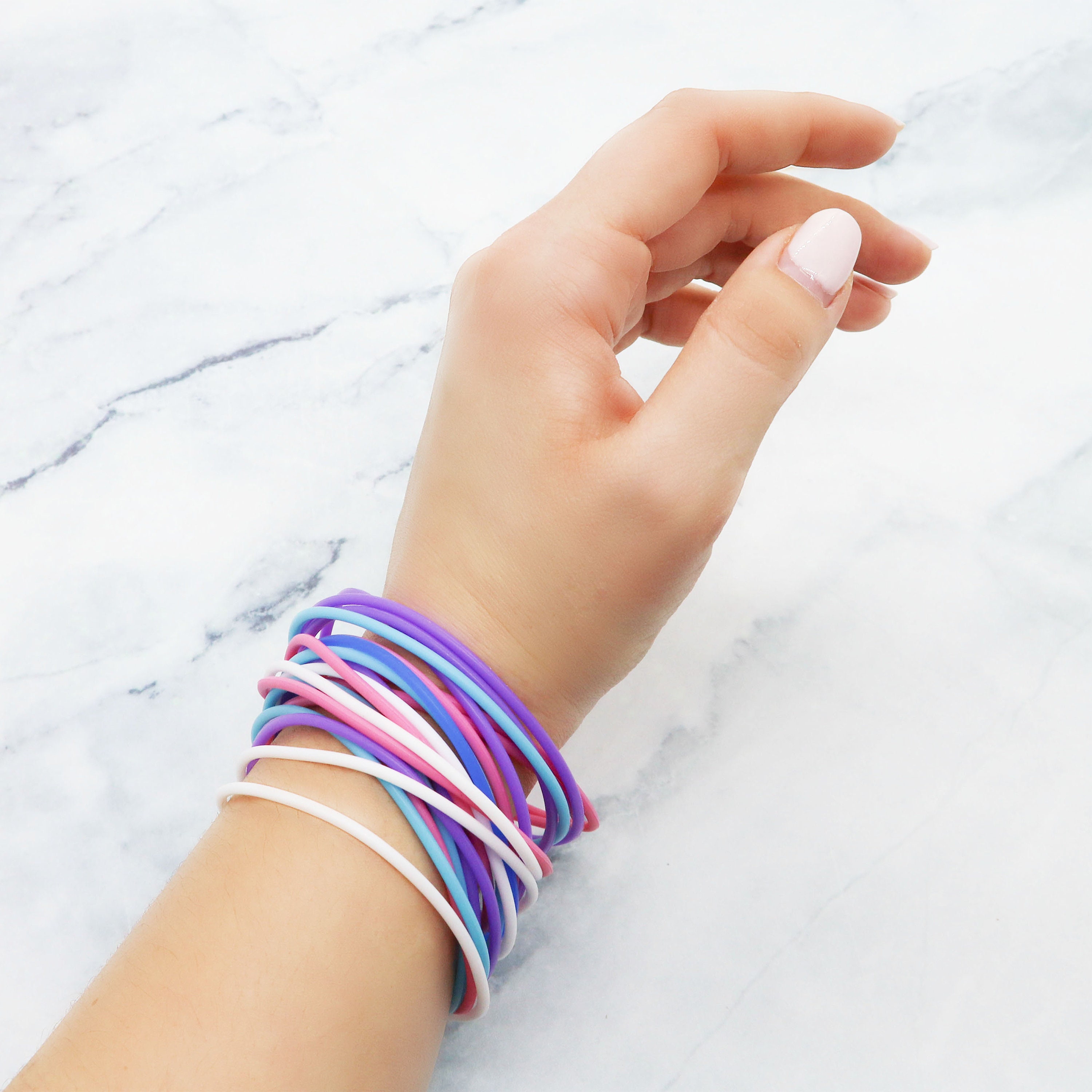 72 PCS Silicone Jelly Bracelets for Girls & Women Stretch Etsy