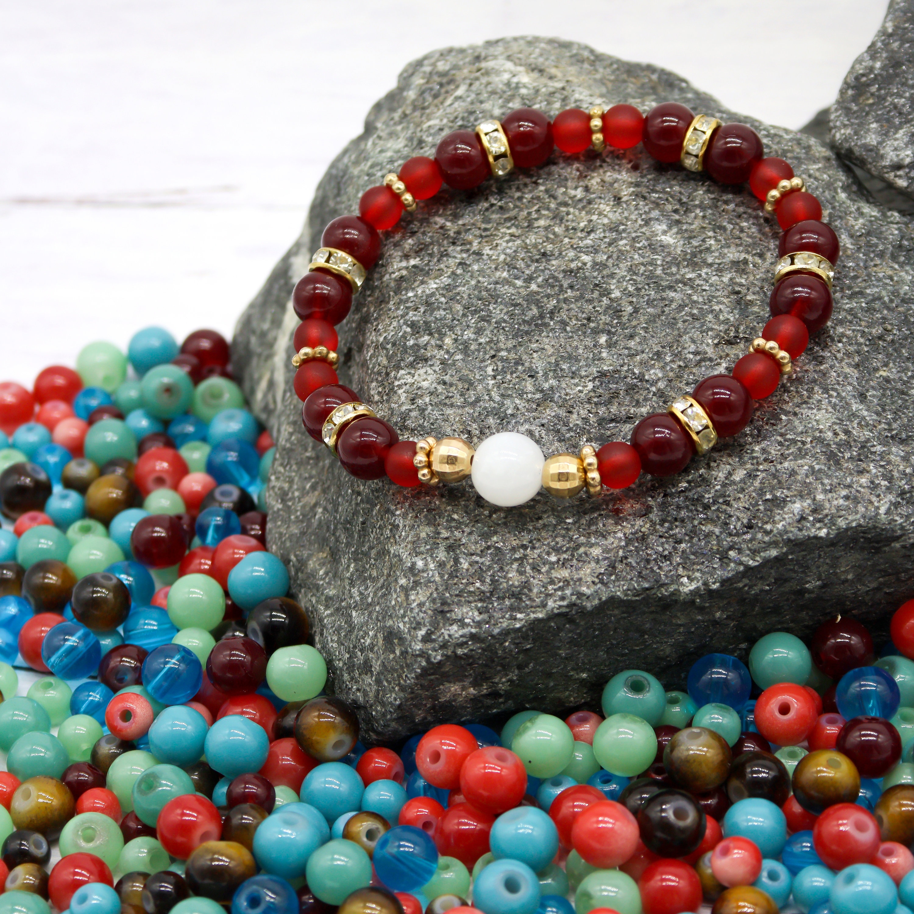 400 Glass Beads for Jewelry Making Kit 8mm & 4mm Faux Etsy