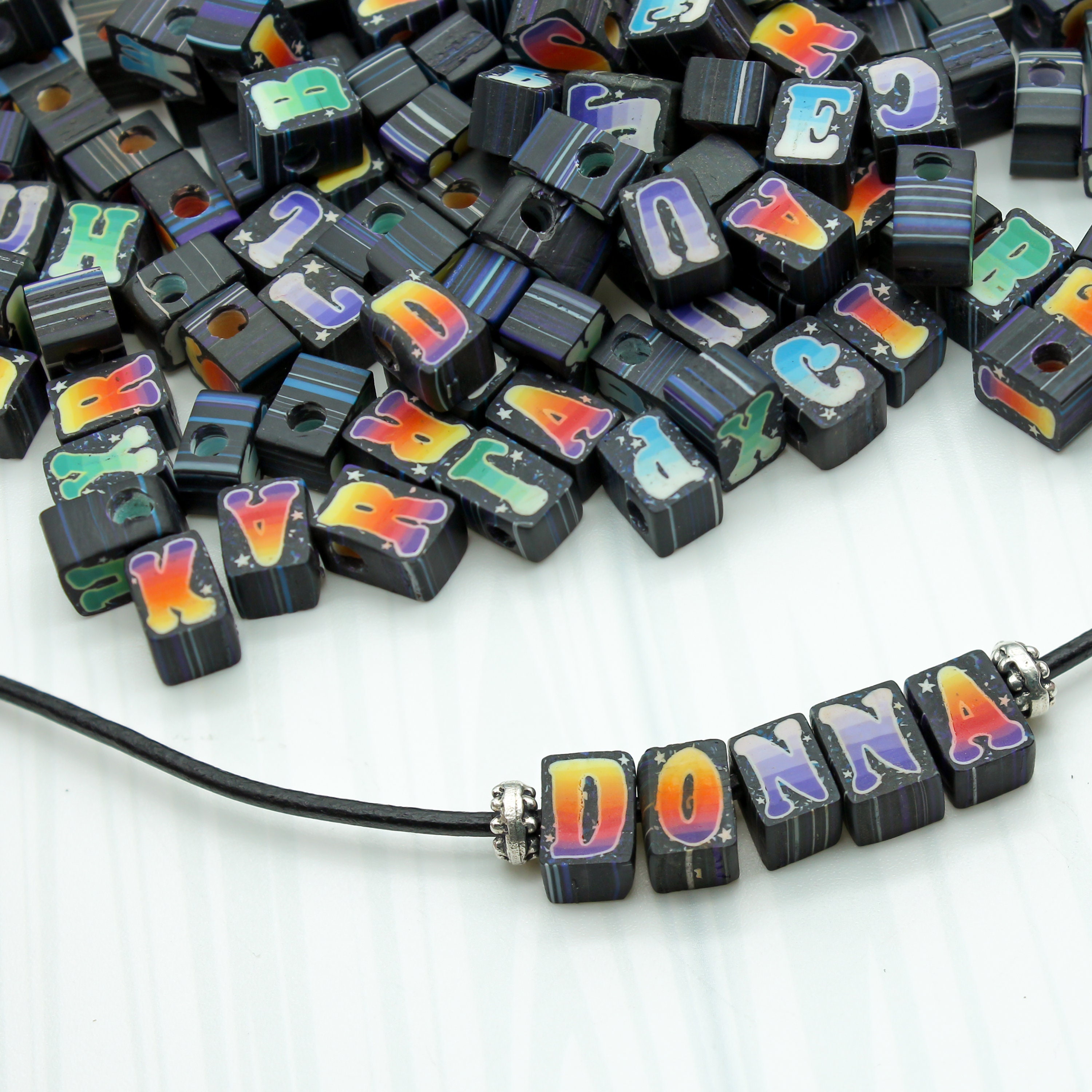 180 PCs Polymer Clay Alphabet Letter Beads for Jewelry Making Etsy