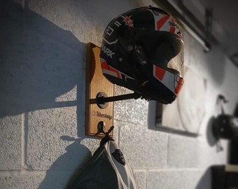 Diy motorcycle helmet rack hotsell