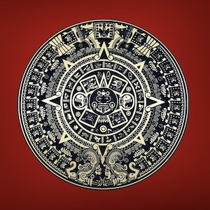 Mayan Aztec Calendar, CNC Carved Aztec Wall Art, Ancient Mayan Style Aztec Decor
