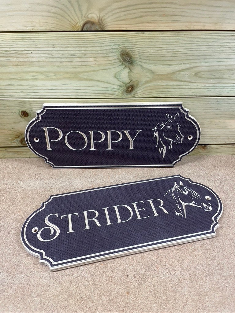 Horse Name Plates, Personalised Stable Signs, Stable Door Sign