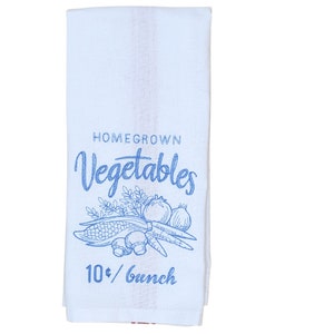 Kitchen Towel: Vintage Marketplace Vegetables