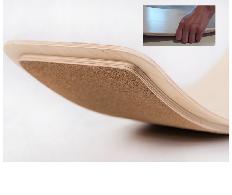 Balance Board Curved Board With Finger Protection Montessori Toy Wobble