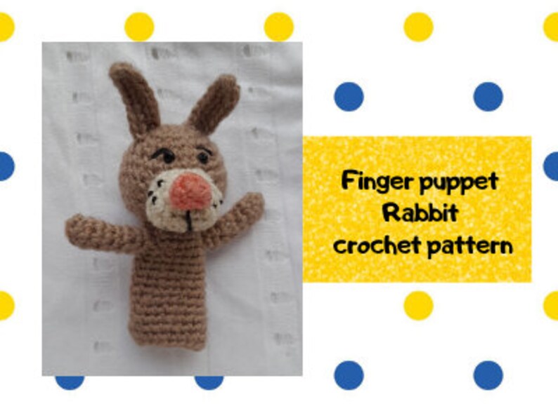 Rabbit Finger Puppet Crochet Pattern. Bunny Toy Crochet Etsy