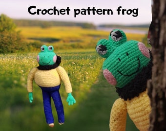 Frog Amigurumi Crochet Pattern - Digital Download PDF for Plush Toy Crafting