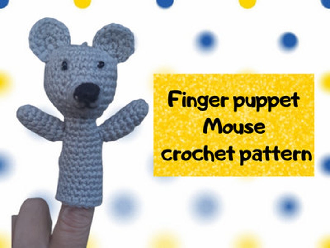 Mouse Finger Puppet Crochet Pattern. Amigurumi Toy Crochet Etsy