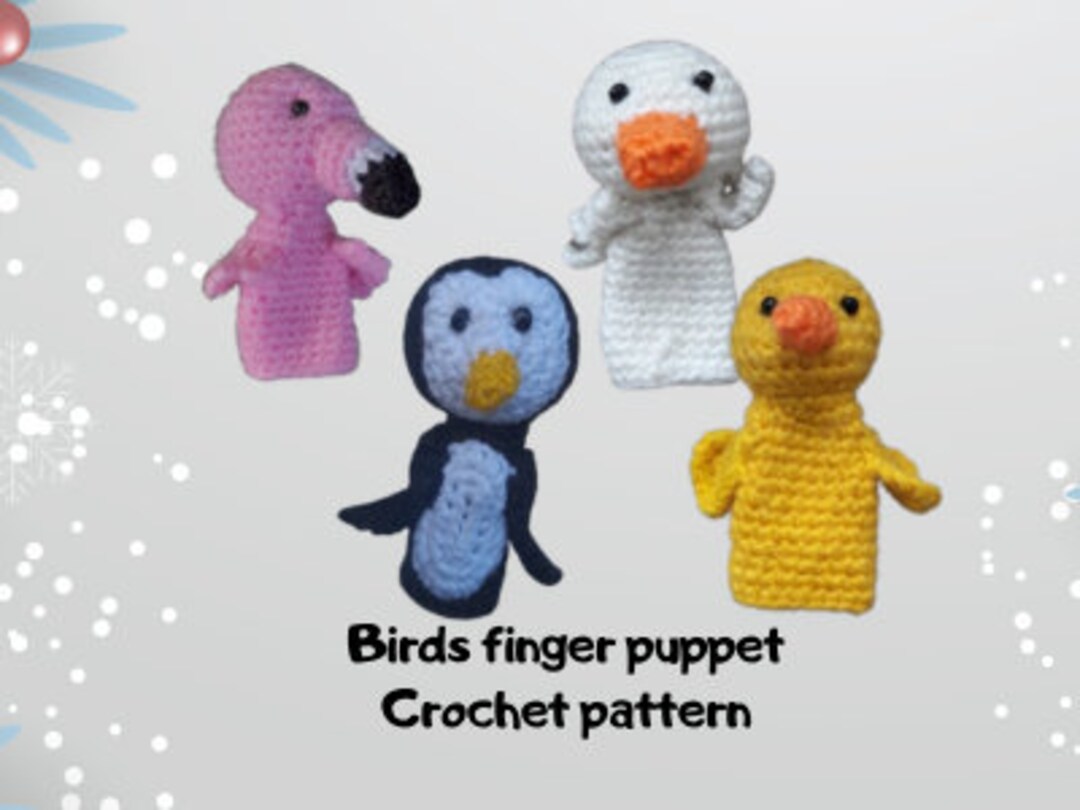 Birds Finger Puppets Crochet Pattern Amigurumi Animals Pattern - Etsy