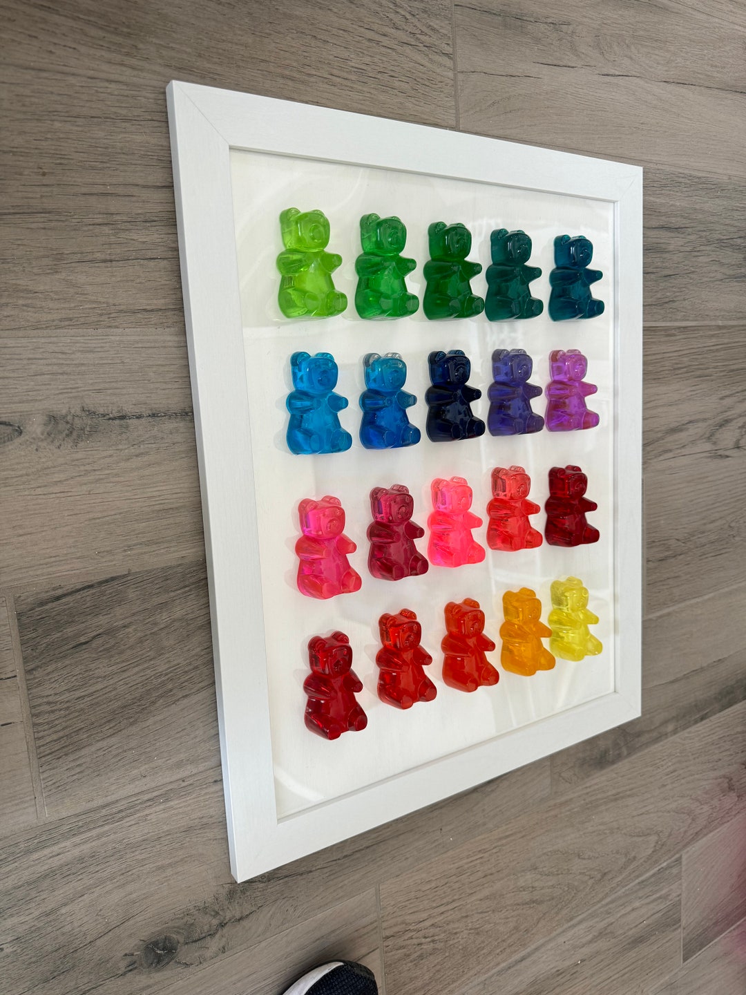 Gummy Bear Resin Art, Gummy Bear Pop Art, Home Decor, 3D Resin Wall Art, Pop Art, Large Gummy