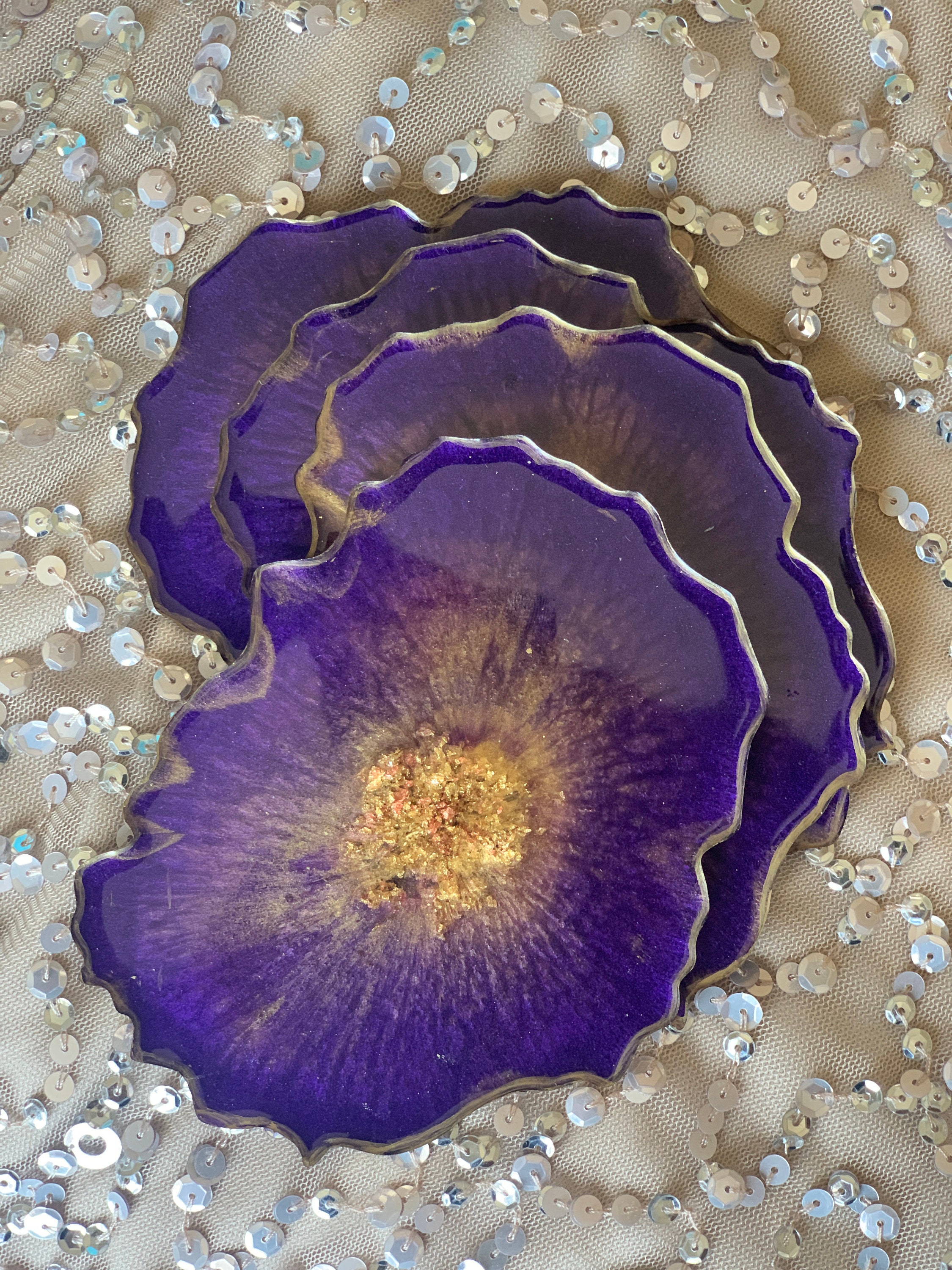 Geode resin coaster set set of 4 epoxy resin geode coasters. Etsy