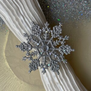 Weihnachts schneeflocken Serviettenring, Tischdekoration, Schneeflocken Serviettenhalter