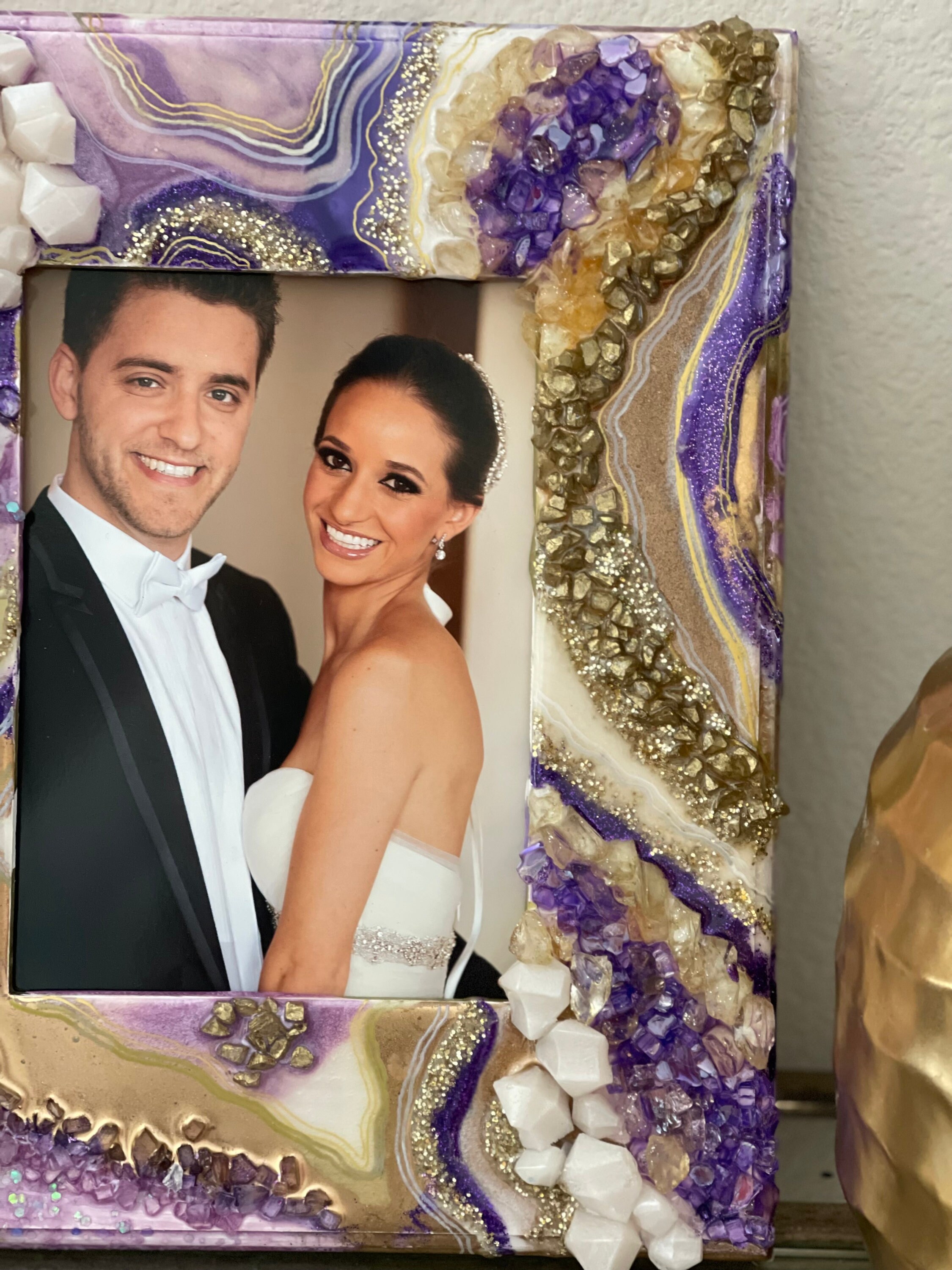 Geode Style Picture Frame Artwork, Unique Piece of Resin Art - Etsy