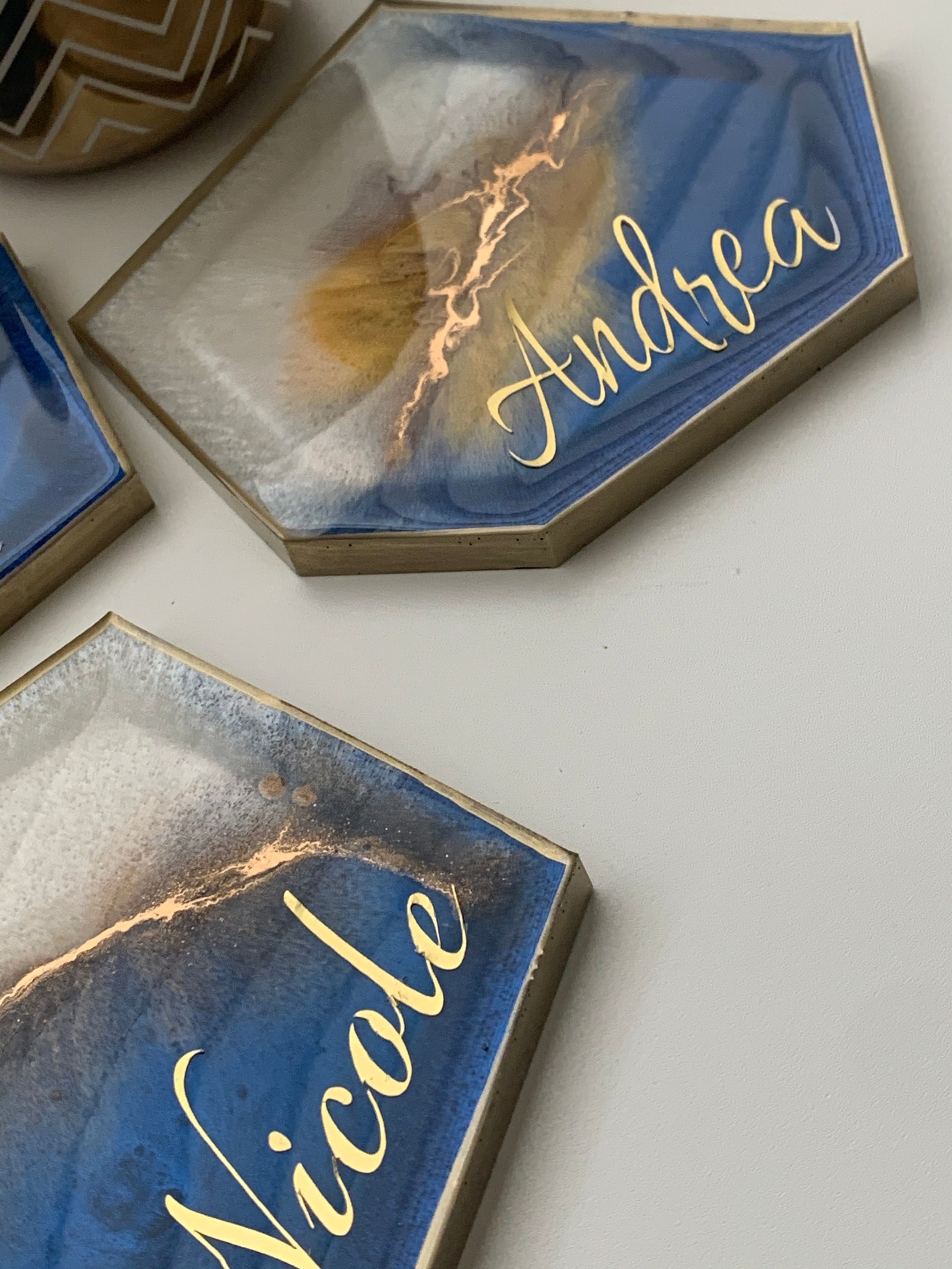 Geode Resin Coaster Set Set of 4 Epoxy Resin Geode Coasters. Etsy