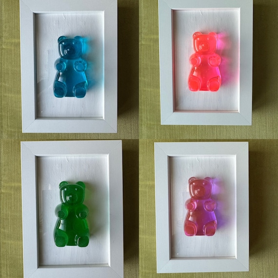 Gummy Bear Resin Art, Pop Art, Home Decor, Wall Decor, 3D Resin Art 
