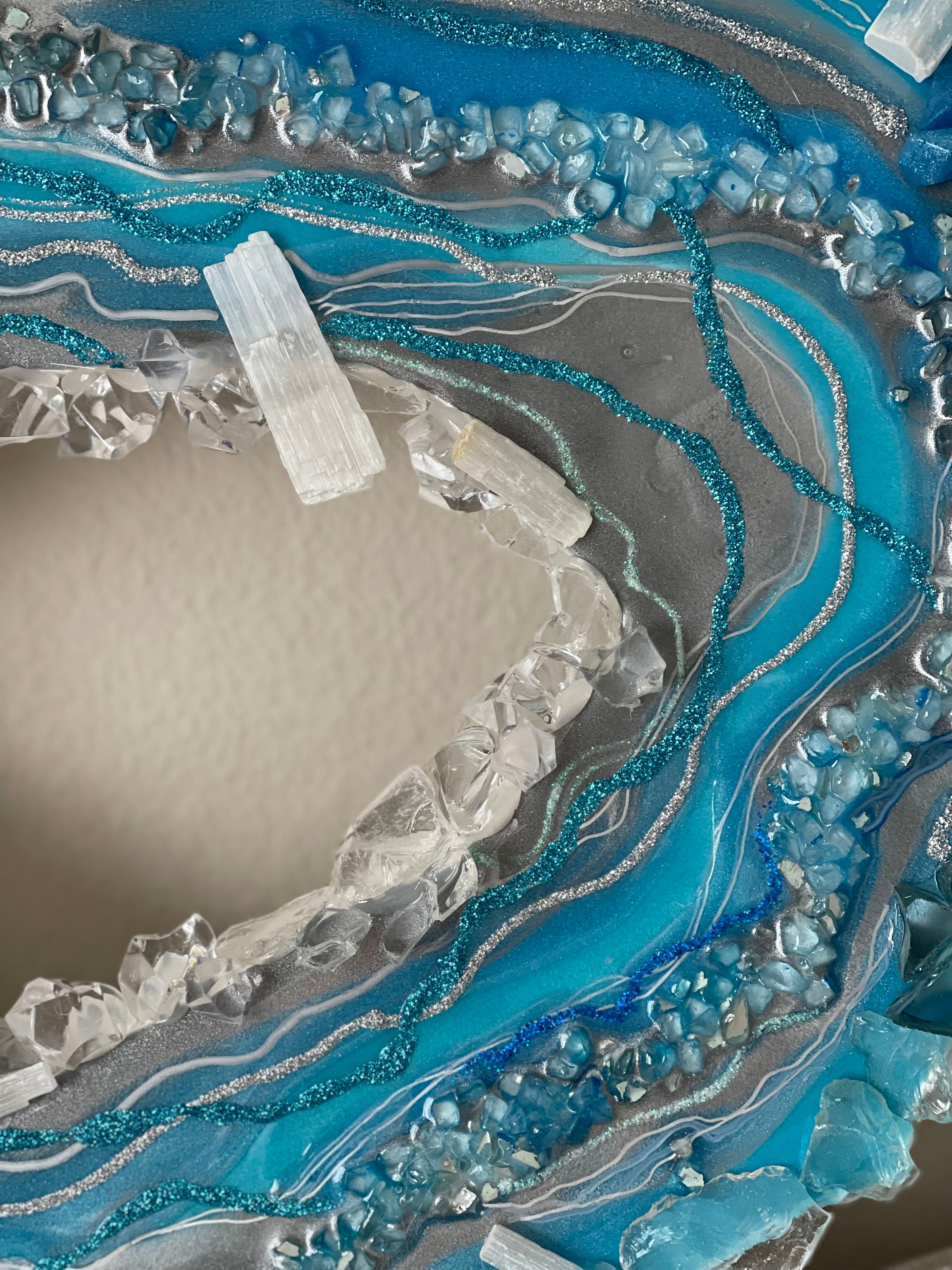 Geode Crystal Agate Resin Geode Wall Art Gemstone Painting Abstract geode-crystal-agate-resin-geode-wall-art-gemstone-painting-abstract