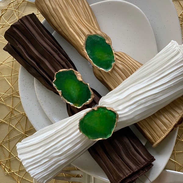 napkin rings geode style