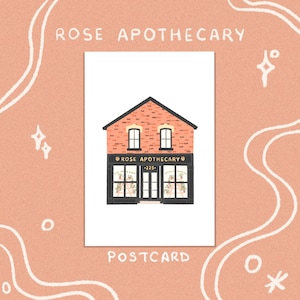 Tarjeta de boticario rosa, David Rose, tarjeta de felicitación, postal para los fans de Schitts Creek