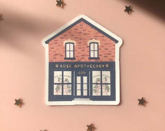 Rose Apothecary Sticker: Waterproof Matte Vinyl Decal