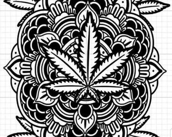 Download Cannabis Mandala Svg Etsy
