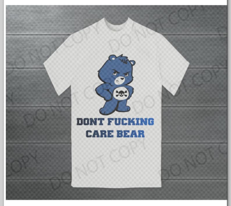 UPDATED Don’t fucking Care Bear SVG and PNG, updated listing image 3