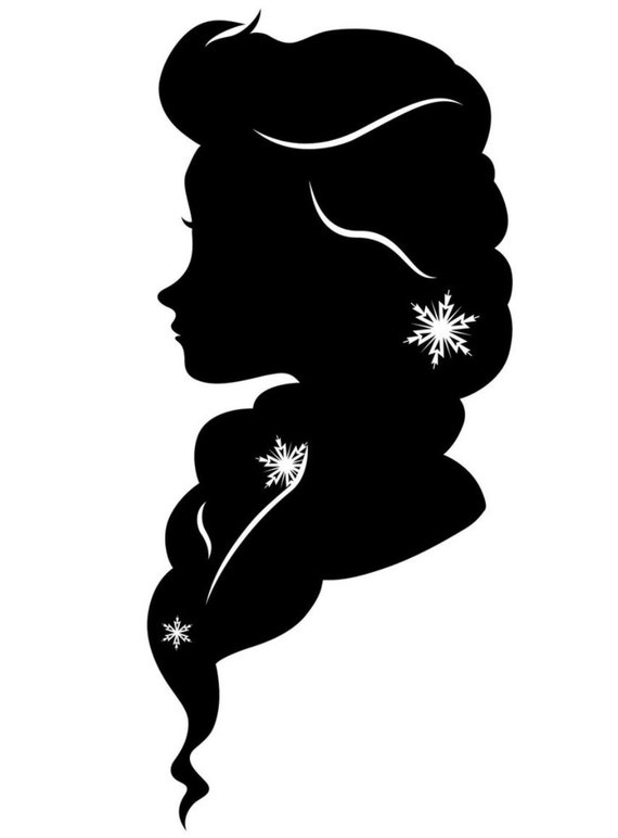 Frozen Elsa Silhouette SVG File - Etsy