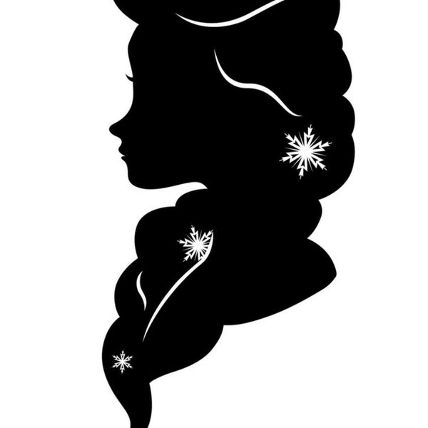 Frozen Elsa Silhouette SVG file