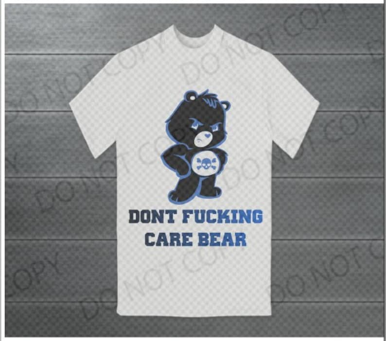 UPDATED Don’t fucking Care Bear SVG and PNG, updated listing image 1