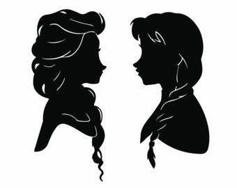 Anna and Elsa SVG