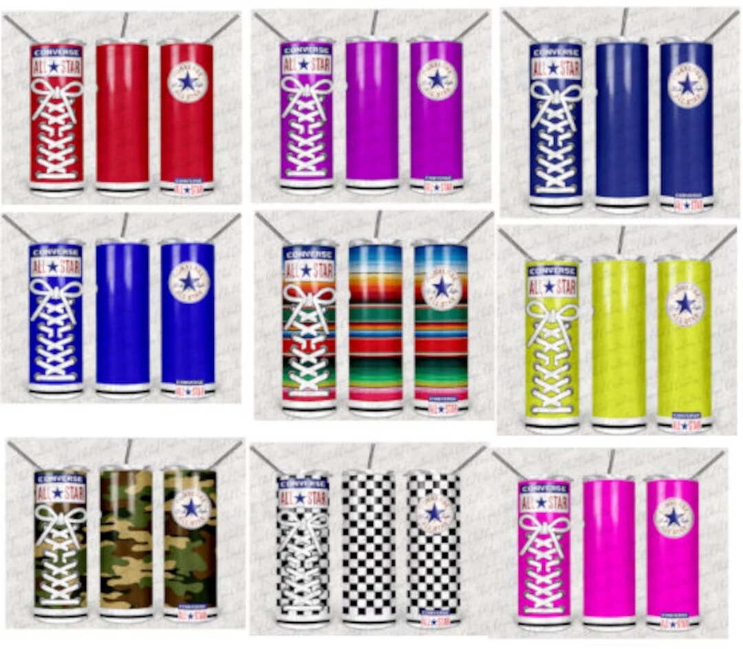Converse Chuck Taylor Sublimation Tumbler Wrap 20oz Seamless Template