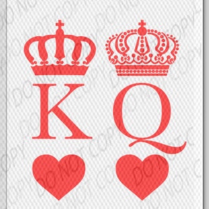 Rei e Rainha SVG dele e dela svg, Rei e Rainha combinando svg