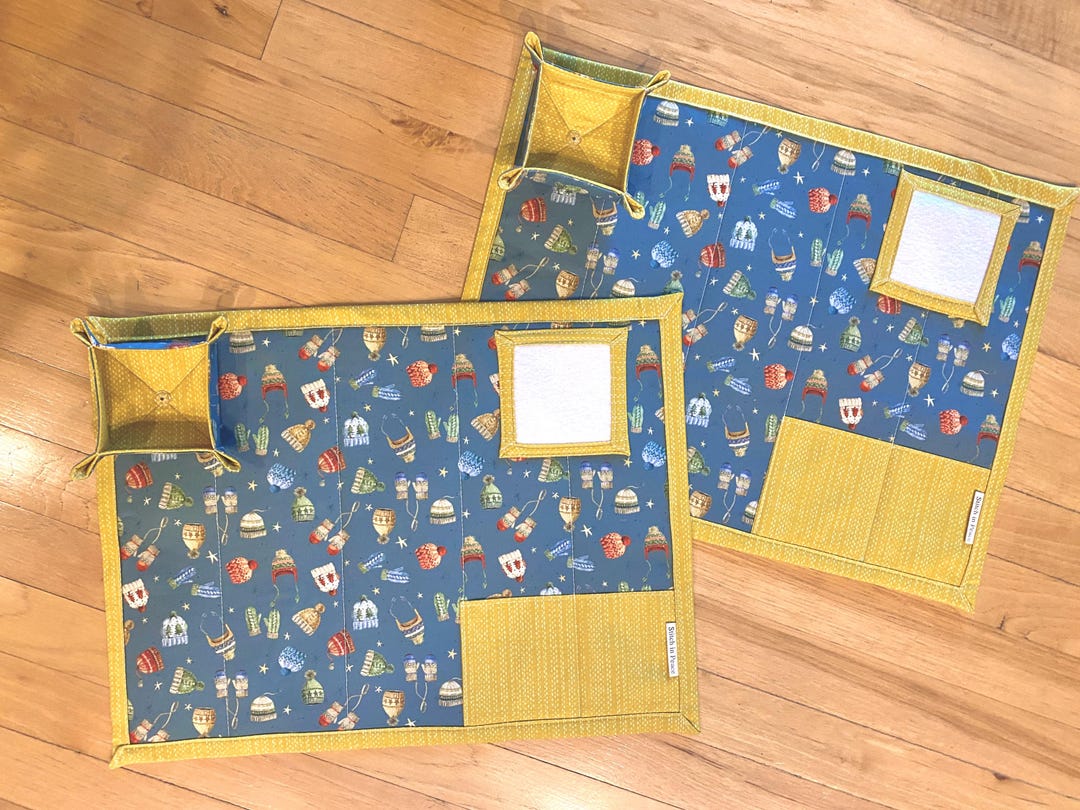 Stitching Retreat Mat: Warm Hats and Mittens-cotton Project Mat - Etsy