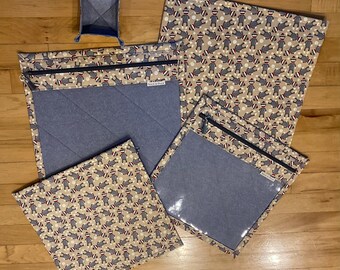 Sock Monkey Project Bag Set: Cotton Quilting, Sewing + Free ORT Bowl