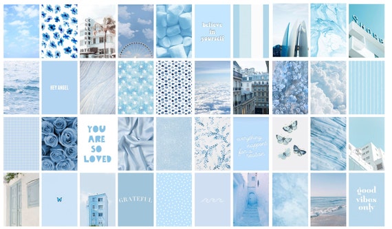 Baby Blue Collage Digital Download Etsy