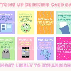 Most Likely To Bottoms Up Expansion - DIGITAL DOWNLOAD | College/Girls Night/Bachelorette Party/21st Birthday/Party Game