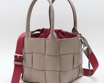 Handmade DIY kit leather shoulder bag / Personalized handbag / Crafts / Zinnia / Online tutorial