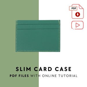 Etui na karty Slim / Wzór pliku PDF / Wzór ze skóry / Wzór cyfrowy / Szablon torby / Etui na karty / Samouczek wideo