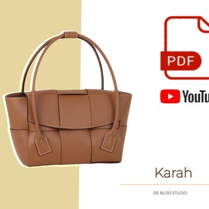 Karah 22 / Woven bag / Flap bag / PDF file bag pattern / Bag Pattern / Digital pattern / Bag template