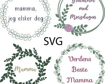 Morsdag Wreath Bundle SVG