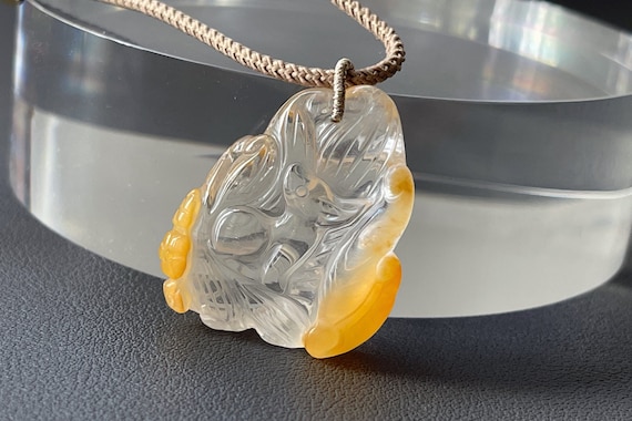 ルチルクォーツ彫物（九尾）