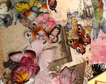 Schmetterling-HEXEN-JOURNAL-Zubehör, Grimoire-Zubehör, Wicca-Seiten, Tagebuch für Hexerei, naturgrüne Hexenaufkleber, Hexerei-Set