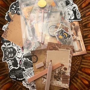 Vintage occult witchy JOURNAL SUPPLIES - witch Wiccan worksheets -  witch scrapbook supplies - whimsical ephemera
