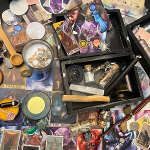 2024 Magick surprise kit , wiccan scoop, witchcraft kit, witch Starter kit, witchy bag, Witch Supplies, witch prints