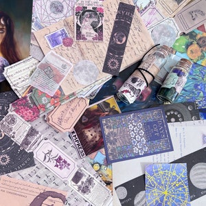 witch scrapbook junk  JOURNAL SUPPLIES - witch junk journal supplies - Witch scrapbook supplies - witch ephemera - journaling supplies - bos